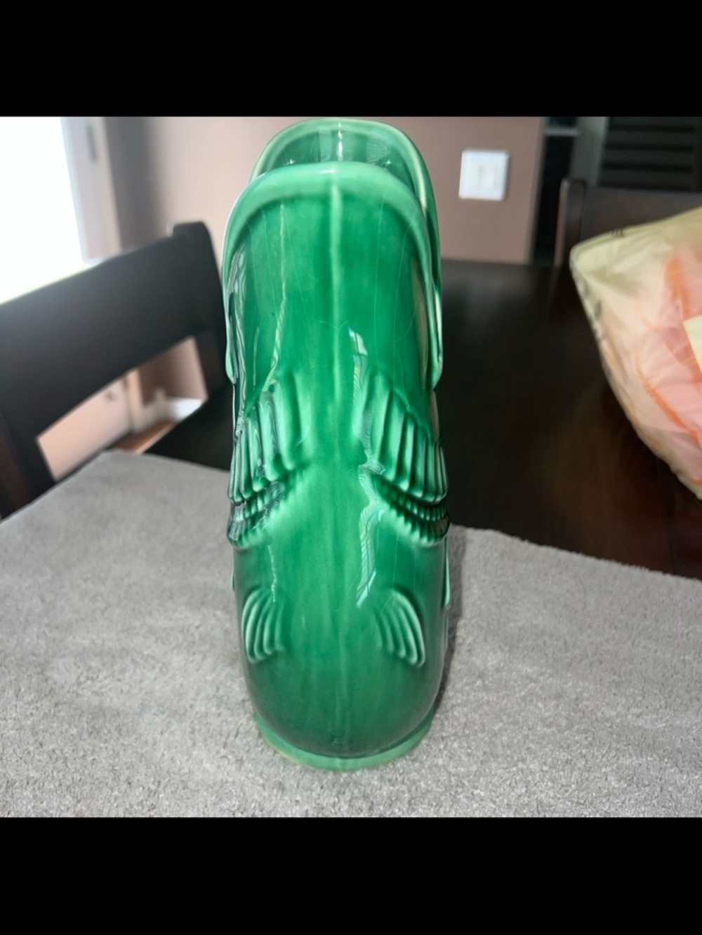 VNTG SHREVE CRUMP & LOW GURGLING COD FISH GLOSSY GREEN PITCHER//MADE IN ENGLAND - Picture 6 of 8